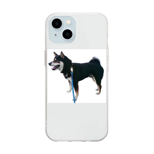 黒芝犬 ジャック Soft Clear Smartphone Case