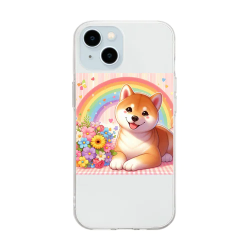 夢の中の柴犬 Soft Clear Smartphone Case