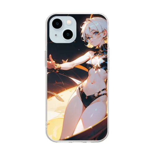 占星術師の女の子 Soft Clear Smartphone Case