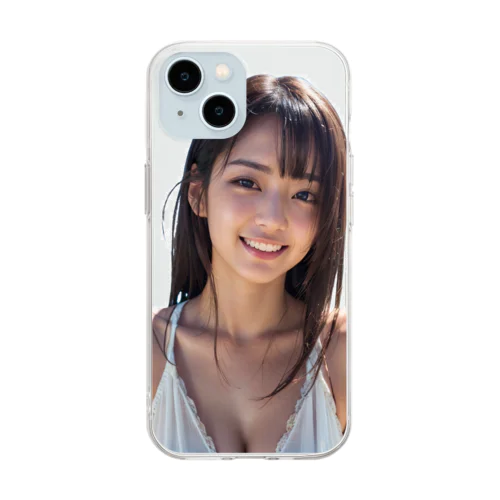 AI美少女(リアル水着) Soft Clear Smartphone Case