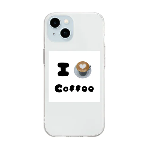 I♡coffee Soft Clear Smartphone Case