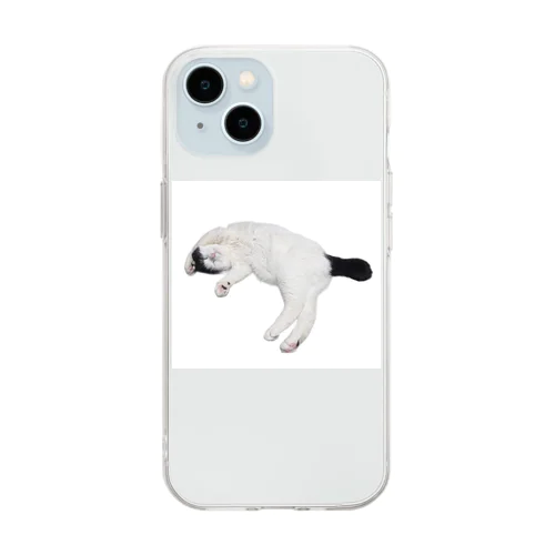 尻尾が短い保護猫 たぬちゃん Soft Clear Smartphone Case