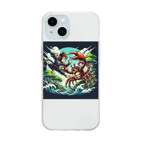 猿蟹合戦 Soft Clear Smartphone Case