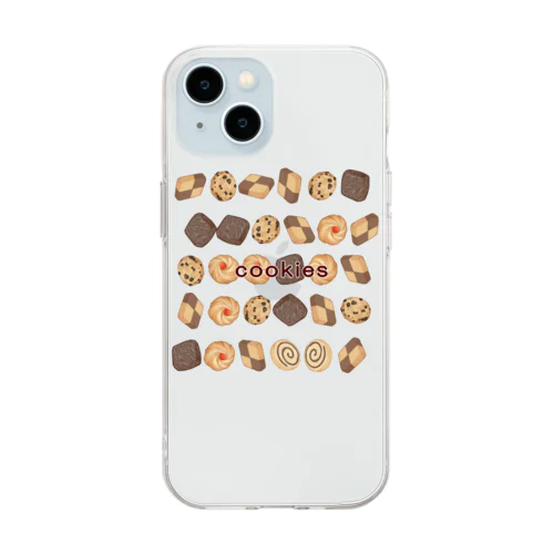 サクサク食感のクッキー Soft Clear Smartphone Case