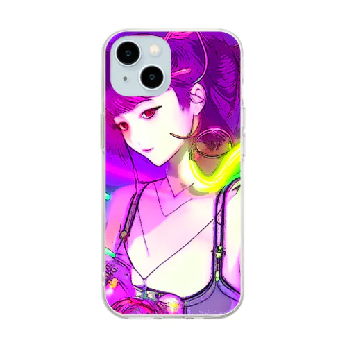 お色気★きゅぴきゅぴガール Soft Clear Smartphone Case