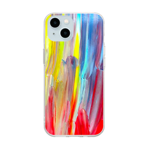 色のシャワー Soft Clear Smartphone Case