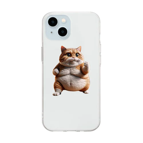 やる気猫 Soft Clear Smartphone Case