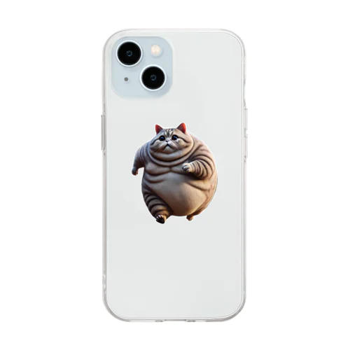 ぽっちゃり猫 Soft Clear Smartphone Case