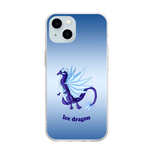 幻獣スマホケース　アイスドラゴン Soft Clear Smartphone Case