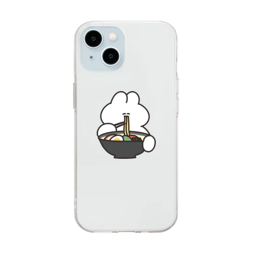 とんこつラーメンとうさちゃん Soft Clear Smartphone Case