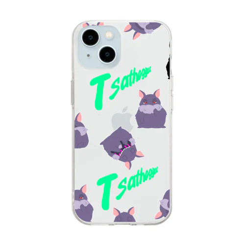 ツァトゥグァ総柄 Soft Clear Smartphone Case