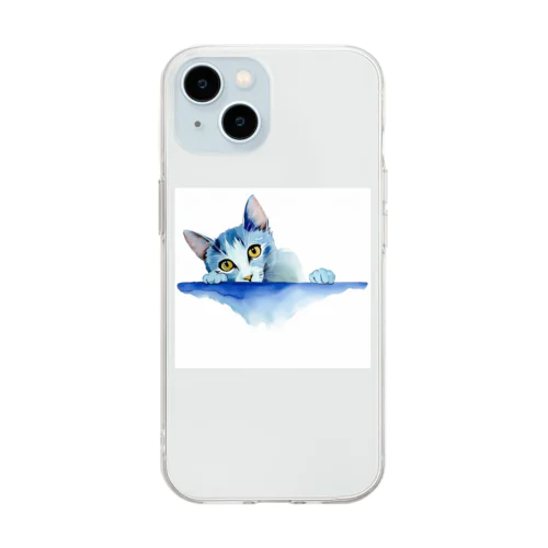 猫ちゃーーん4 Soft Clear Smartphone Case