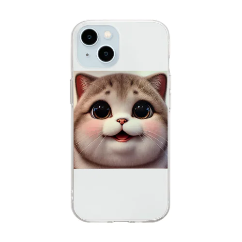 最強可愛いデブ猫 Soft Clear Smartphone Case