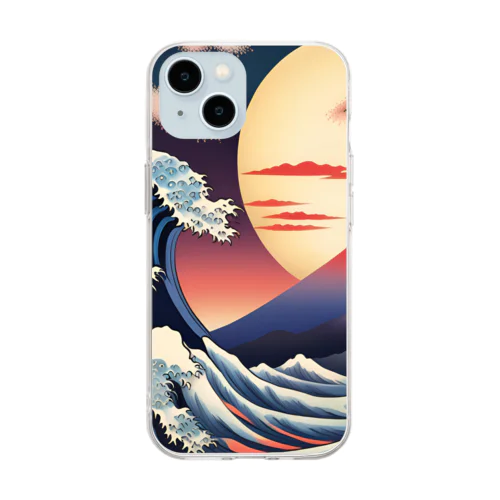 浮世絵 Soft Clear Smartphone Case