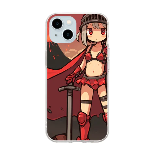 火山の女剣士 Soft Clear Smartphone Case