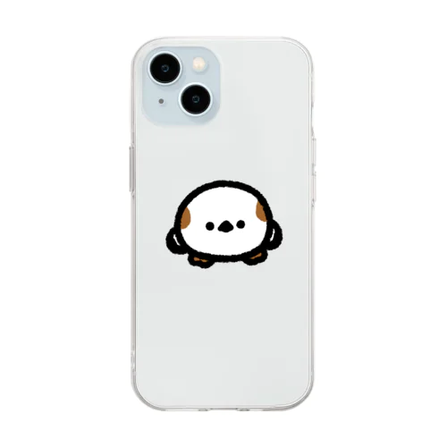 はげシマエナガ Soft Clear Smartphone Case