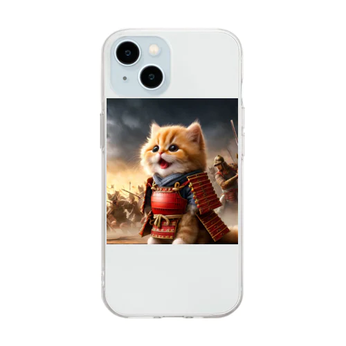 戦ねこ Soft Clear Smartphone Case