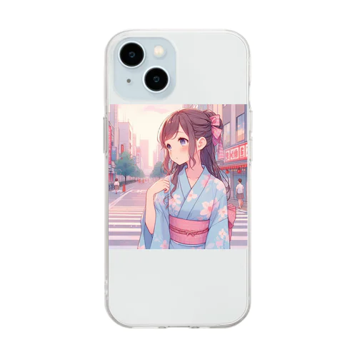 「あの人、まだかなあ？」 Soft Clear Smartphone Case