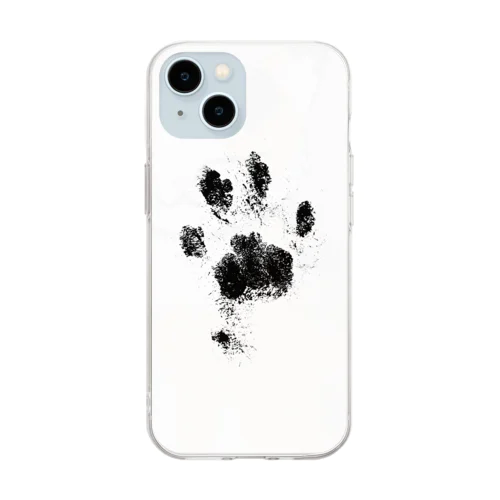 ねこの手形 Soft Clear Smartphone Case