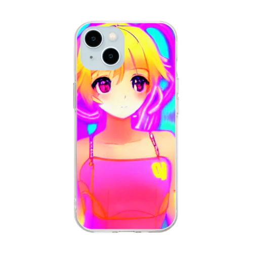 金髪キュピキュピ★きゅぴきゅぴガール Soft Clear Smartphone Case