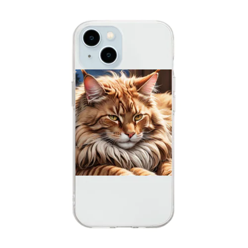 ふさふさねこ Soft Clear Smartphone Case