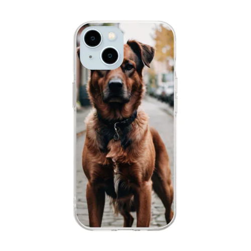 強くて独立心旺盛な犬を写した素敵な写真🐕✨ ソフトクリアスマホケース