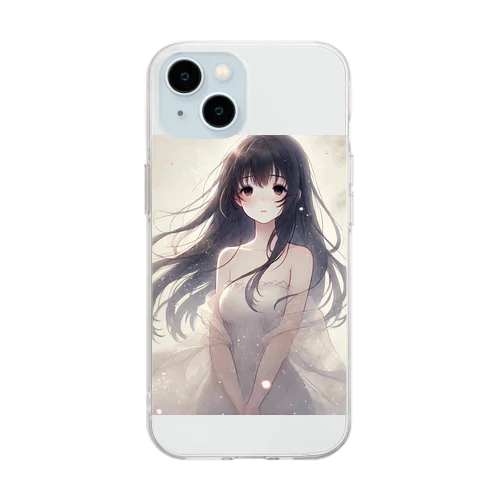 儚い少女 Soft Clear Smartphone Case