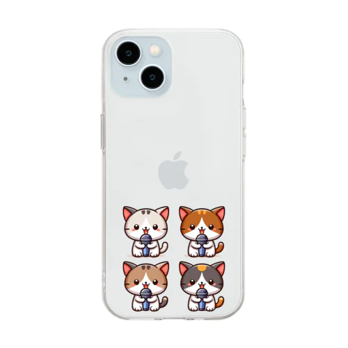 ねこコーラス 05 Soft Clear Smartphone Case