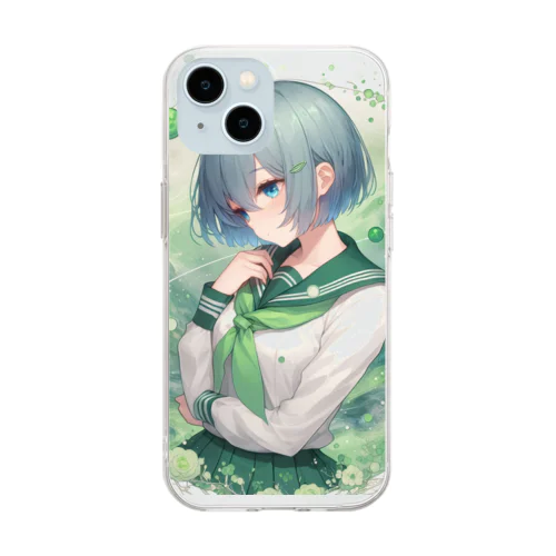 翠と緑 Soft Clear Smartphone Case