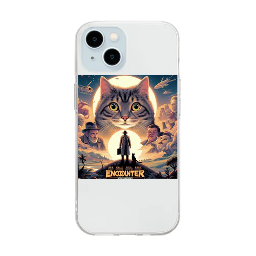 猫との遭遇２ Soft Clear Smartphone Case