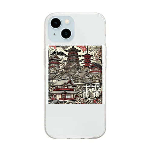 traditional building Soft Clear Smartphone Case