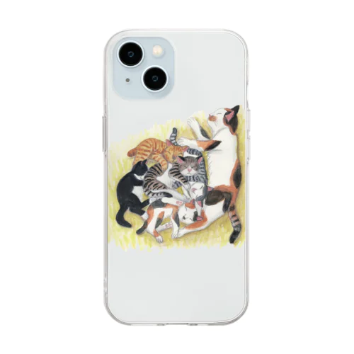 佐野早津紀　猫　XYZ　 Soft Clear Smartphone Case