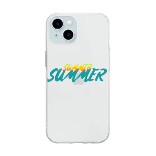 夏 Soft Clear Smartphone Case