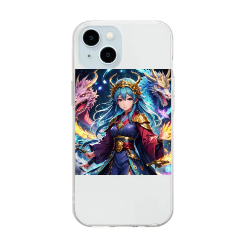 ドラゴンを飼う巫女 Soft Clear Smartphone Case