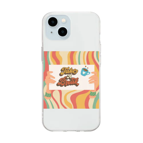 ティータイム Soft Clear Smartphone Case