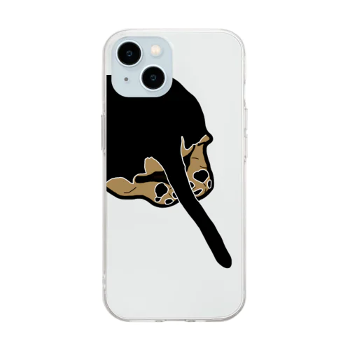 のびーる 犬 Soft Clear Smartphone Case