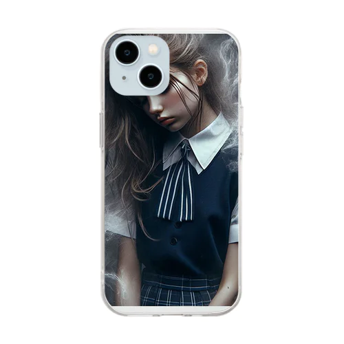 少女に取り憑く者 Soft Clear Smartphone Case