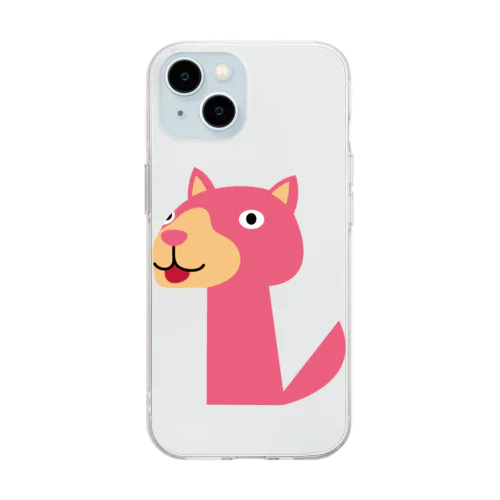 3色シュール犬 Soft Clear Smartphone Case