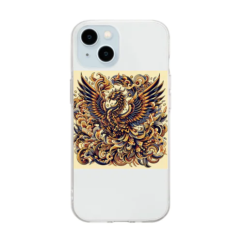 和柄　鳳凰 Soft Clear Smartphone Case