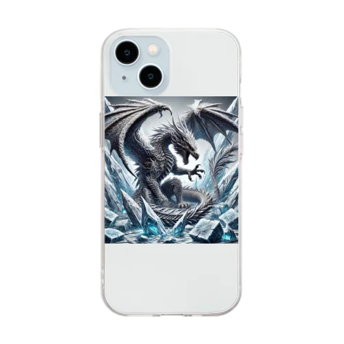 氷とドラゴン Soft Clear Smartphone Case