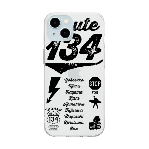 R134_No.007_01_bk Soft Clear Smartphone Case