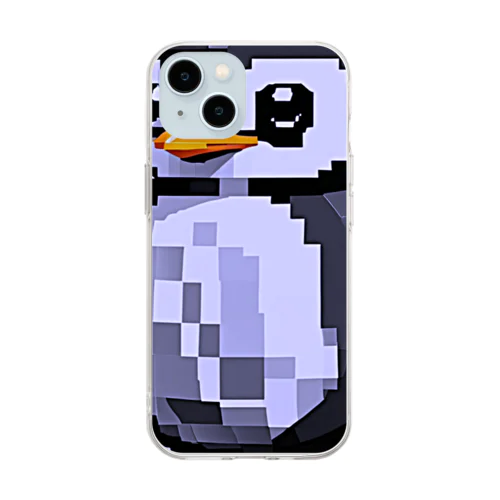 Ai ドットペンギン Soft Clear Smartphone Case