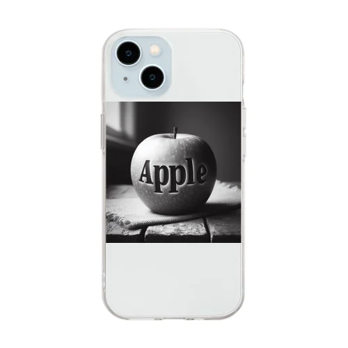 モノトーンAppleグッズ Soft Clear Smartphone Case