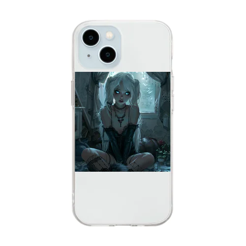 gothic girl Soft Clear Smartphone Case