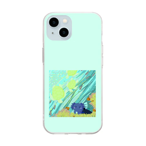 Blue submarine【コラボ作品】 Soft Clear Smartphone Case