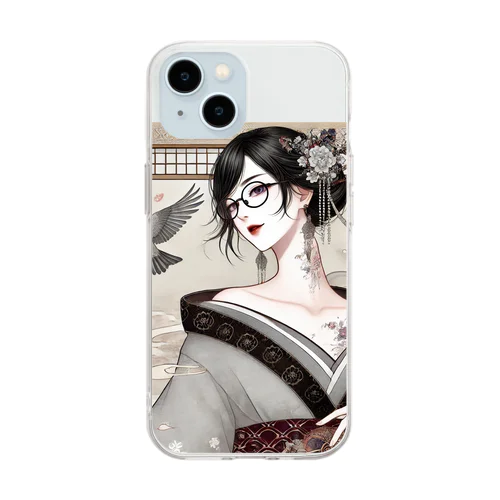 眼鏡少女シリーズ　姉御肌の眼鏡美女はお嫌いですか？ Soft Clear Smartphone Case