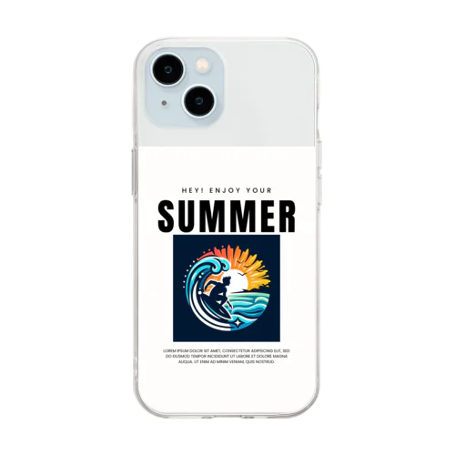 enjoy  surf Soft Clear Smartphone Case