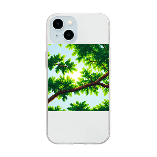 立っている木の枝 Soft Clear Smartphone Case