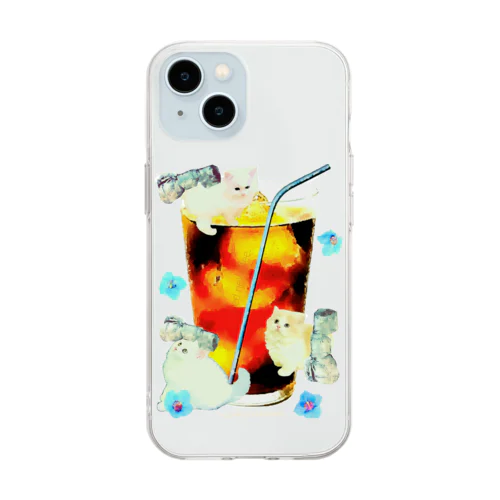 iced nekoffee. Soft Clear Smartphone Case