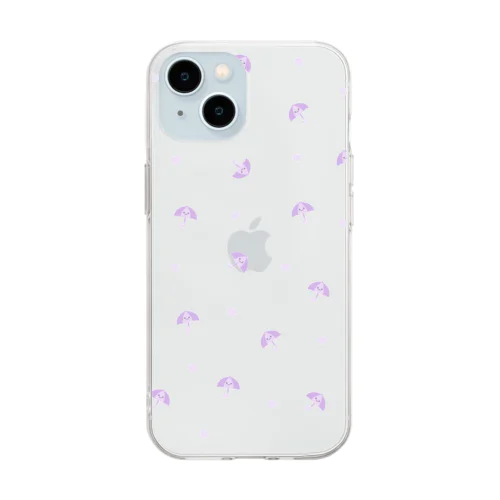 ゆるかわパラソル Soft Clear Smartphone Case